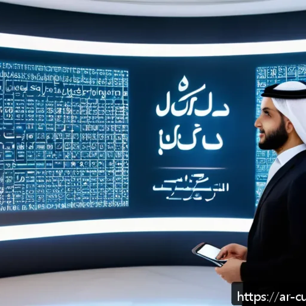 AI 큐레이션의 비즈니스 모델 분석 - A modern Arabic customer service center scene showcasing AI-powered personalized customer interactio...